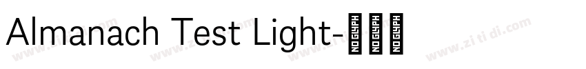 Almanach Test Light字体转换